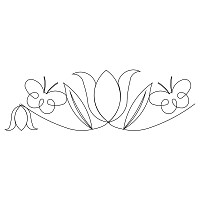 butterfly with tulips  border 1